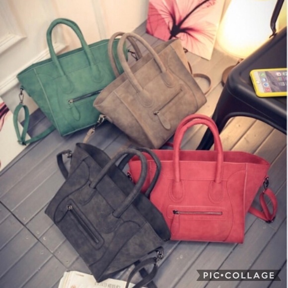 SALE! 🎊🎊Small Faux Suede Taupe Bag - Picture 2 of 5